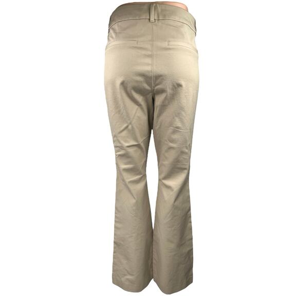 NEW Old Navy Pixie Flare Beige Khaki High Rise Bootcut Chino Trousers Pants Sz 8 - Picture 3 of 6